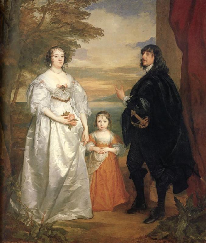 Anthony Van Dyck James,seventh earl of derby,his lady and child oil painting image